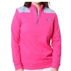 Vineyard vines pink women’s quarter-zip sweatshirt, size small
